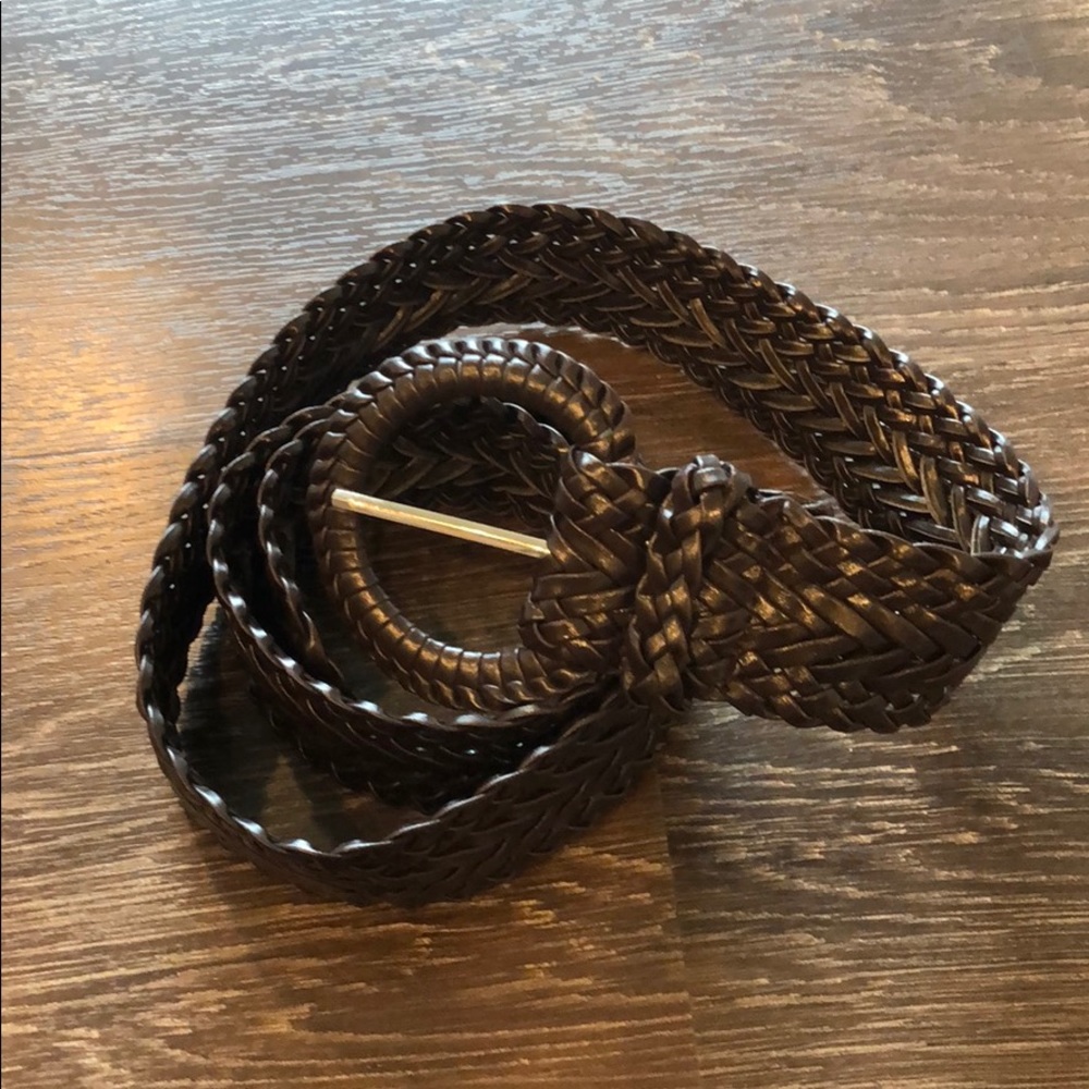 Chocolate woven belt, one size